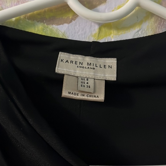 KAREN MILLEN KNIT ASYMMETRICAL RUCHING WITH ZIPPER HARDWADE SIZE 4 us - Picture 8 of 9